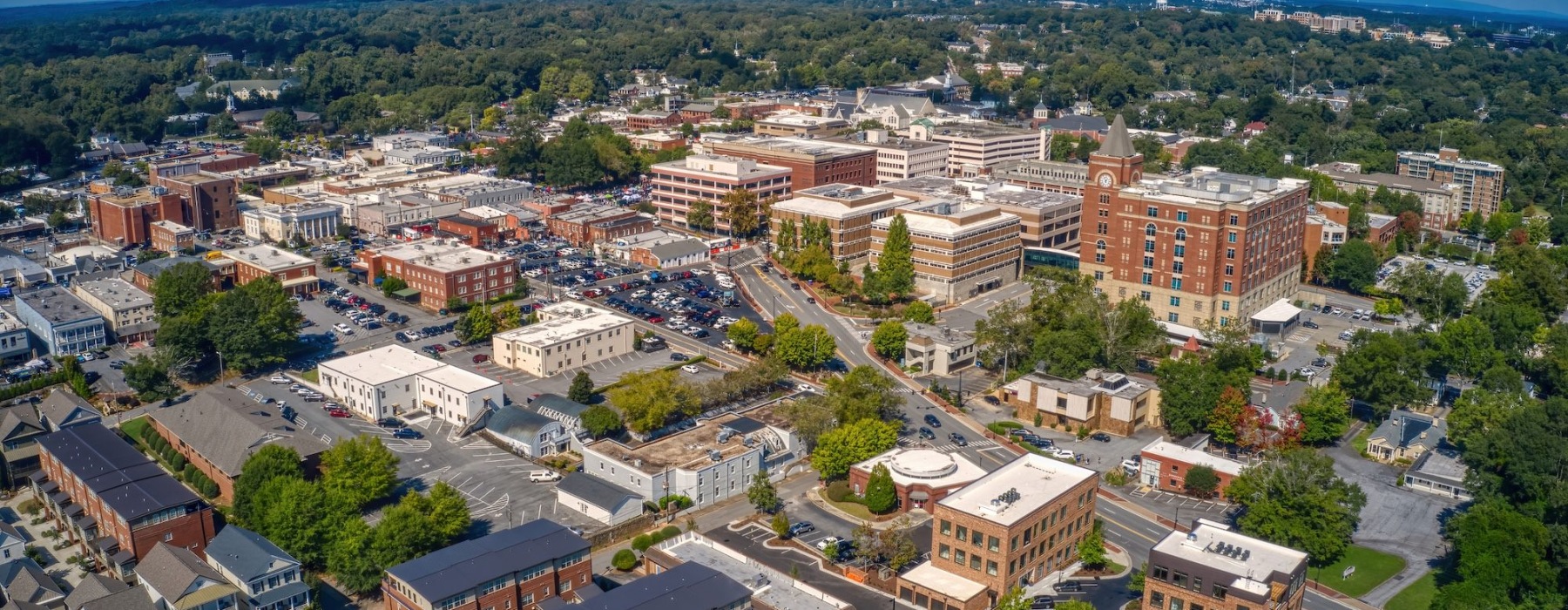 aerial view of city